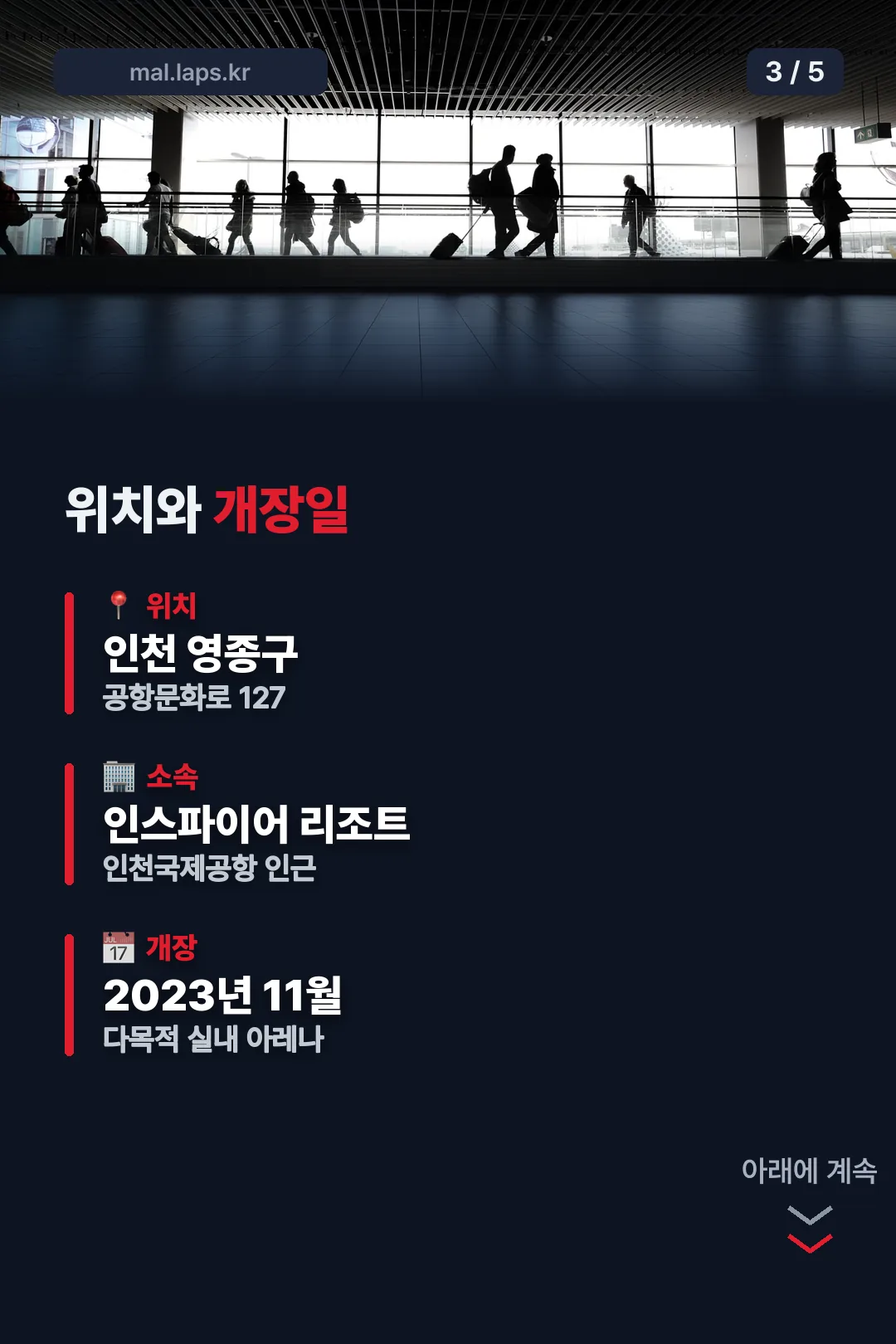 위치와 개장일