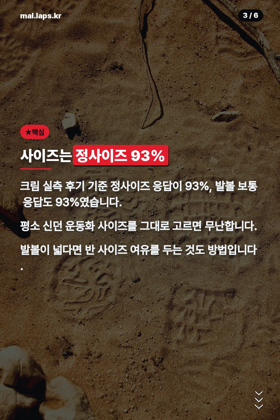 사이즈는 정사이즈 93%