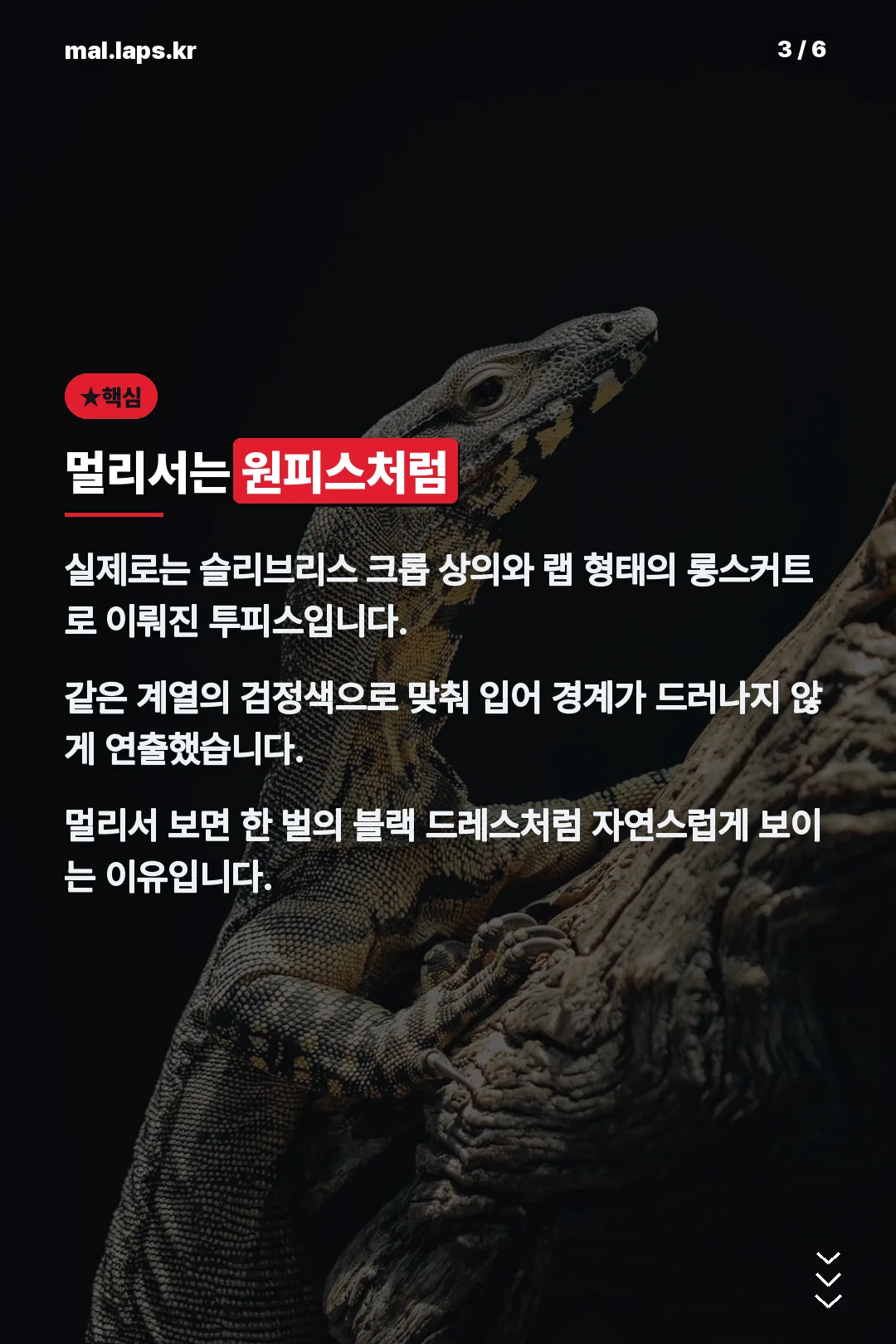 원피스 아닌 투피스 핵심