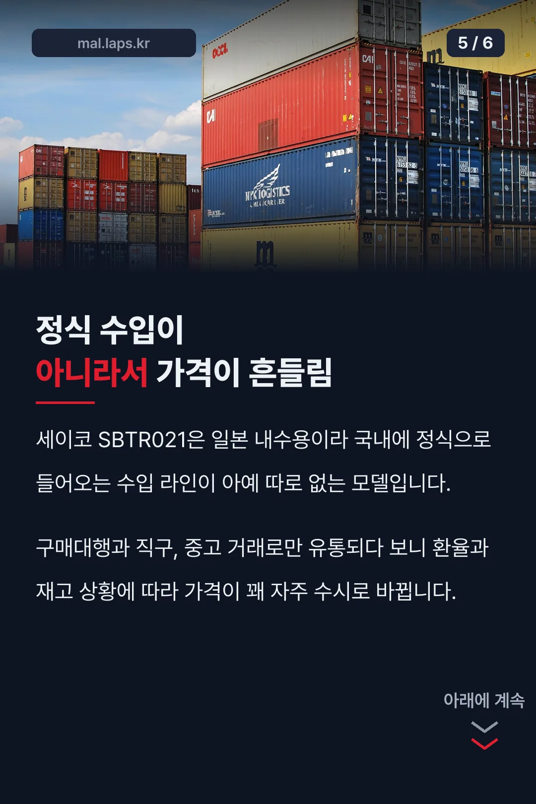 정식 수입 아닌 유통